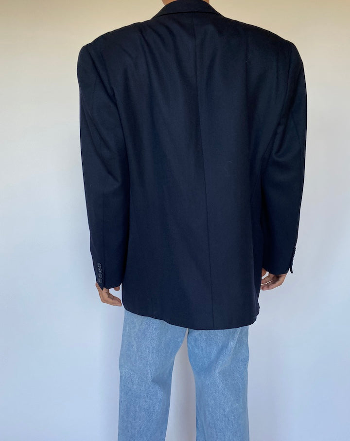 VINTAGE NAVY WOOL BLAZER 2783