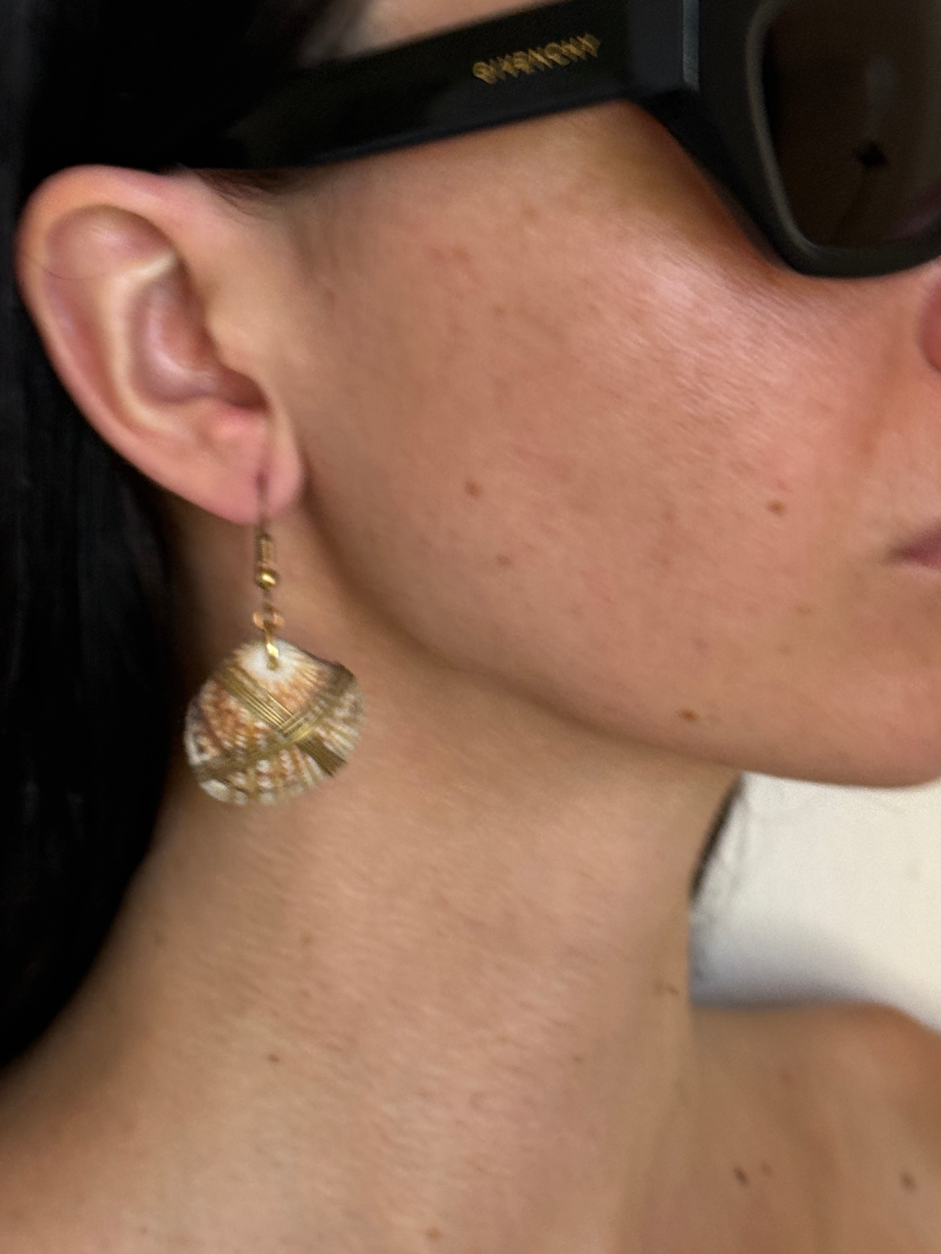 Vintage drop seashell Earrings