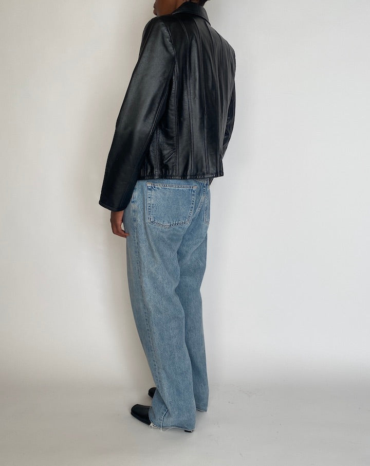 VINTAGE BLACK LEATHER JACKET 4268
