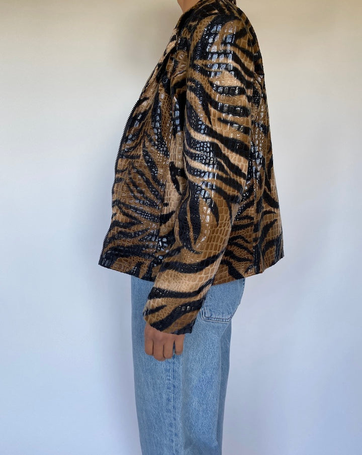 VINTAGE ANIMAL PRINTED JACKET 2785