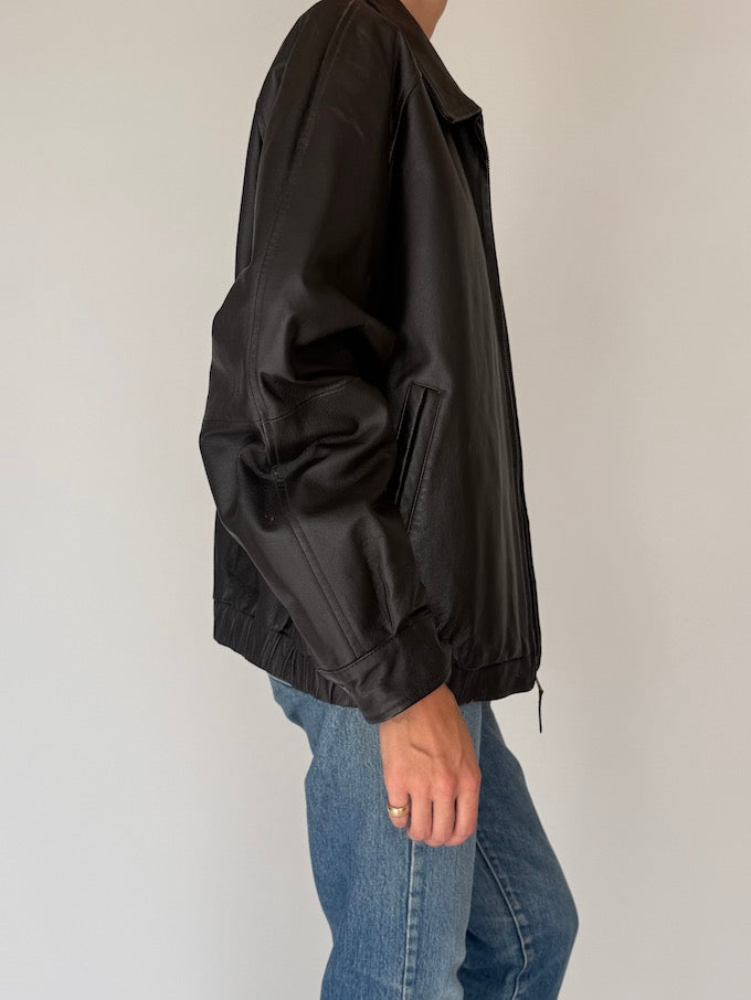 Vintage Oversized Leather Jacket 6382