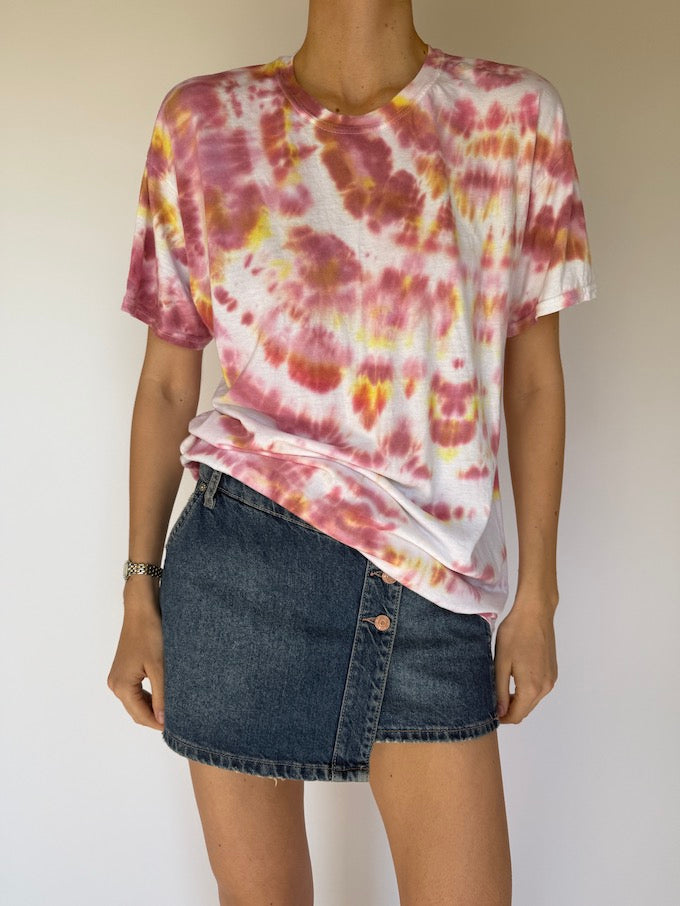 Vintage Tie-Dye T-Shirt Pink 5995