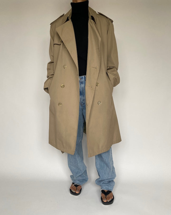 VINTAGE BEIGE TRENCH COAT 1458