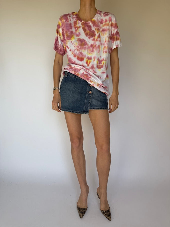 Vintage Tie-Dye T-Shirt Pink 5995