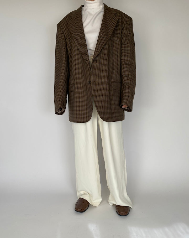 VINTAGE OVERSIZED BROWN BLAZER 2243
