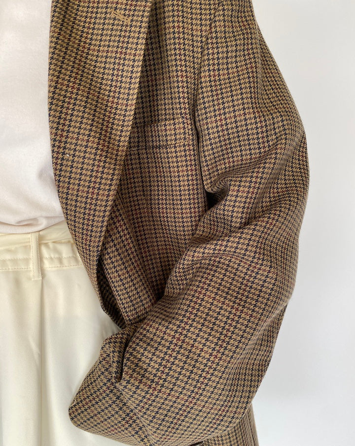 VINTAGE OVERSIZED BROWN BLAZER 2243