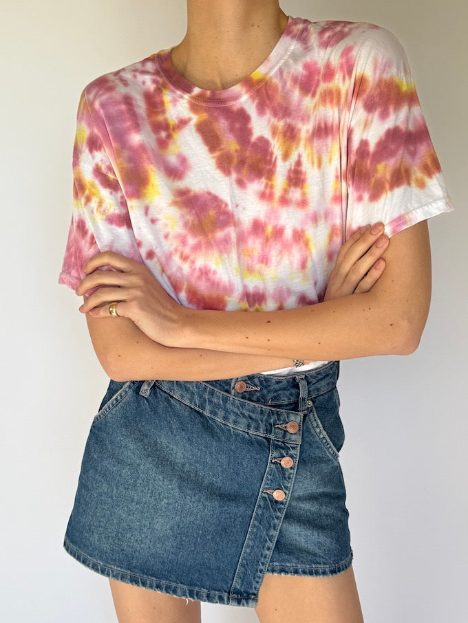 Vintage Tie-Dye T-Shirt Pink 5995
