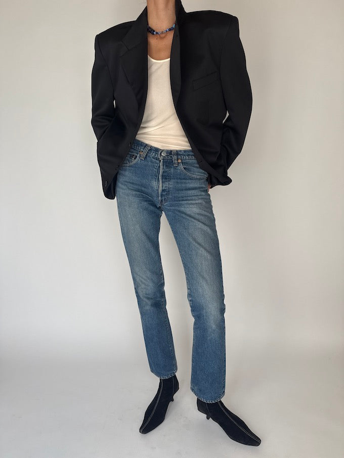 Vintage Oversized Blazer Black 5990