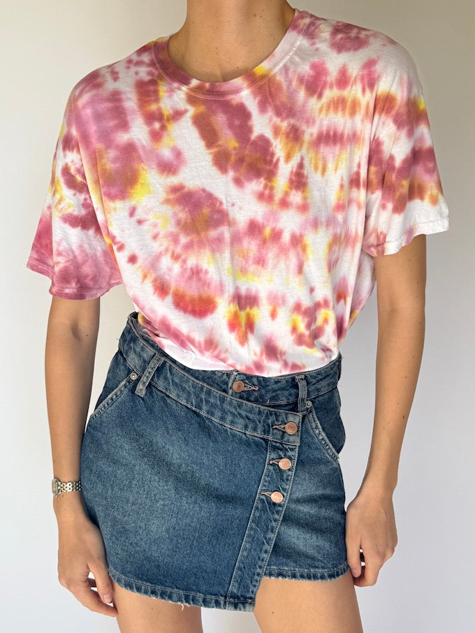 Vintage Tie-Dye T-Shirt Pink 5995