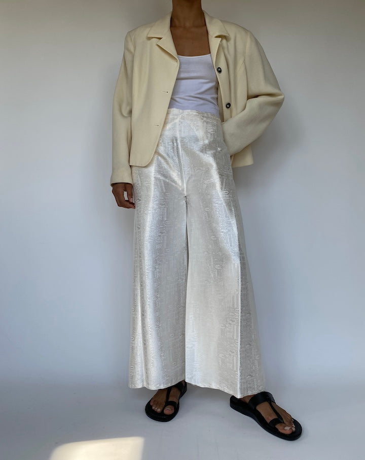 Off-White Waist-Tie Wrap Pants In A Silky Feel 3339