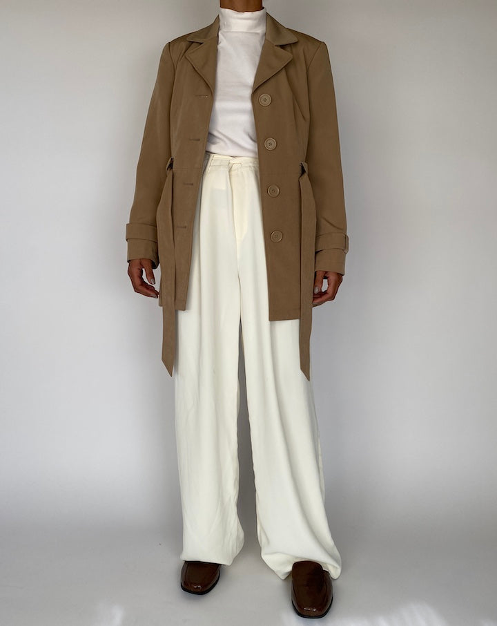 VINTAGE BEIGE LIGHT WEIGHT TRENCH COAT 2246