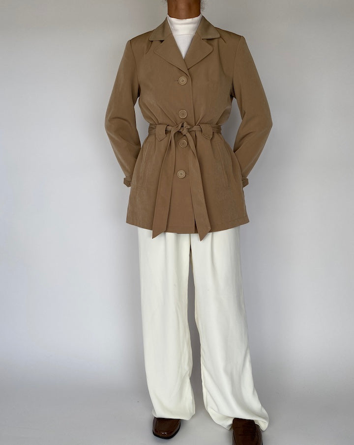 VINTAGE BEIGE LIGHT WEIGHT TRENCH COAT 2246