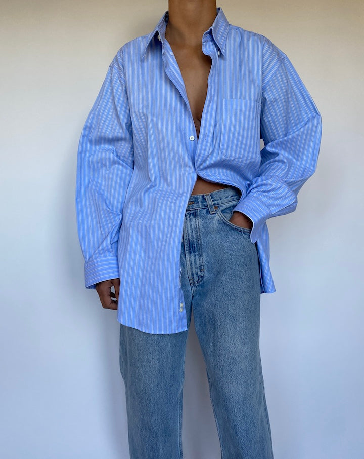 VINTAGE OVERSIZED BLUE SHIRT 2792