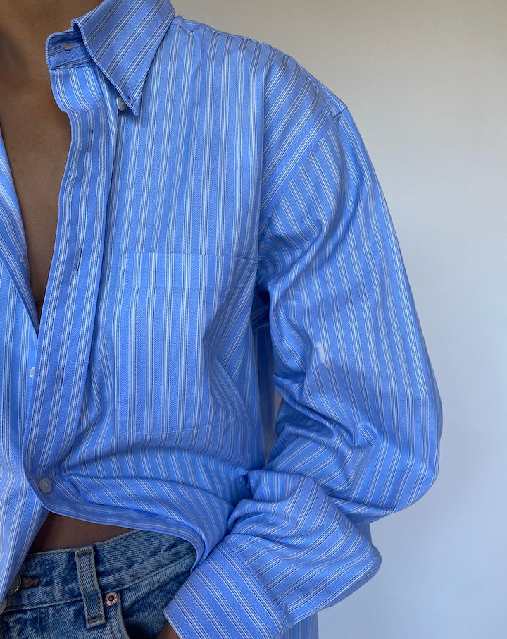 VINTAGE OVERSIZED BLUE SHIRT 2792