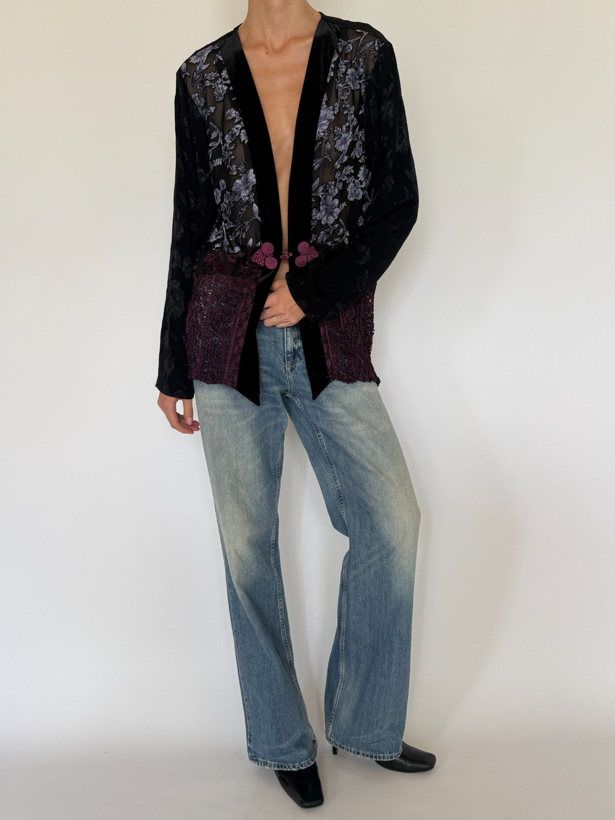 Vintage mixed-texture floral jacket final angle