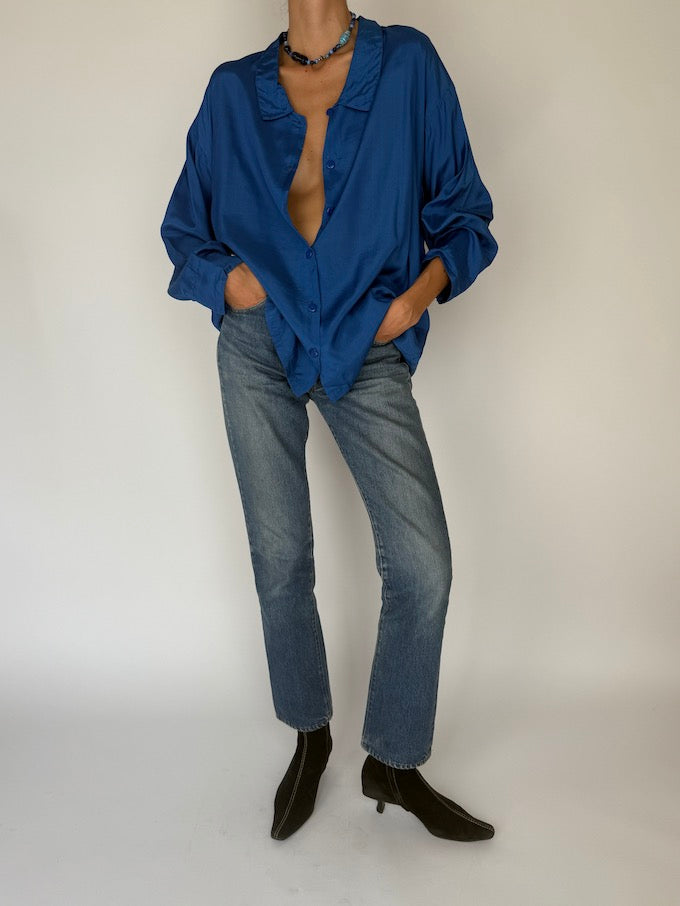 Vintage Shirt in Sapphire Blue