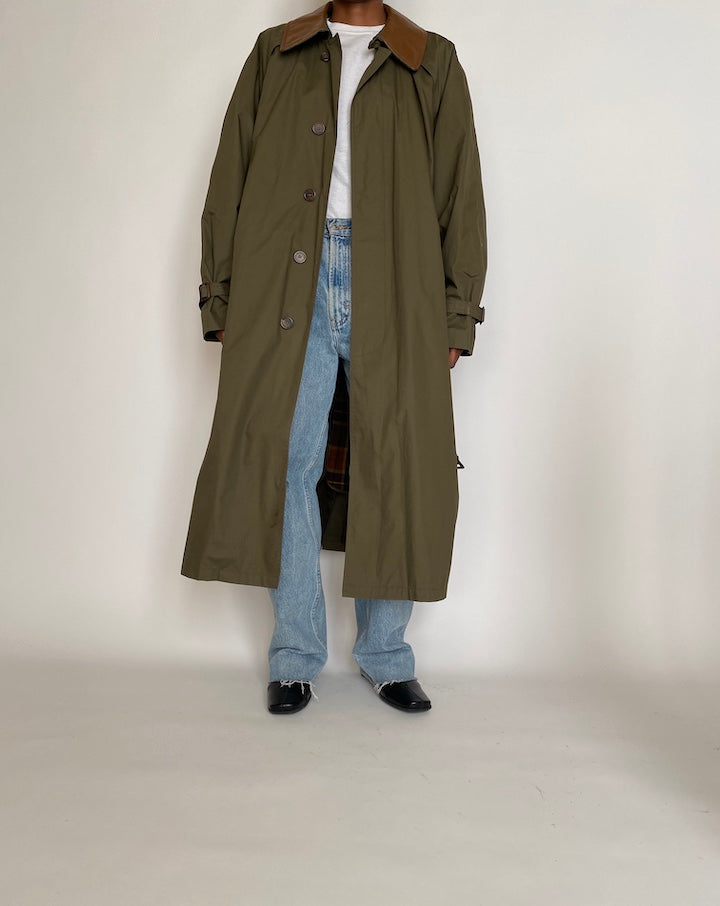 VINTAGE LONG GREEN OVERSIZED COAT 4275