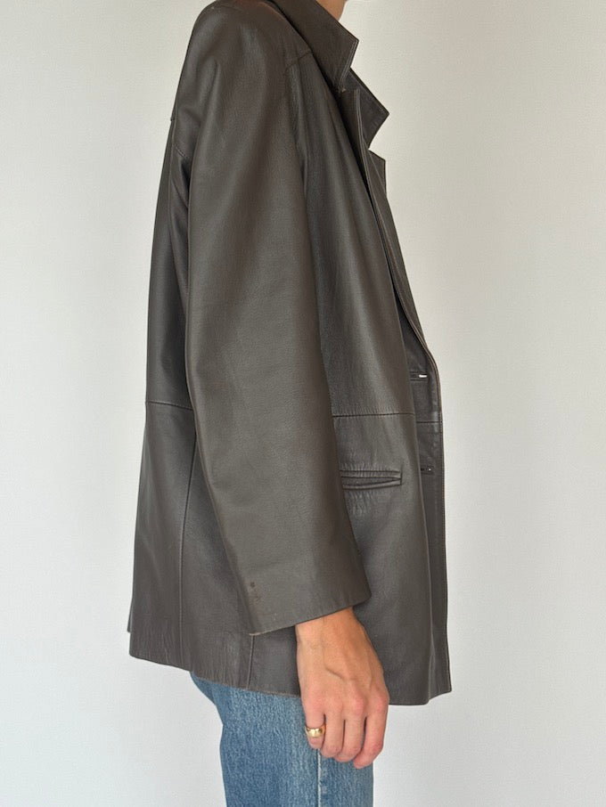 Vintage Leather Jacket Brown 6383