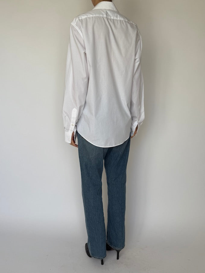 Vintage Slight Fitted Shirt White 6611