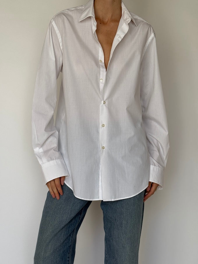 Vintage Slight Fitted Shirt White 6611