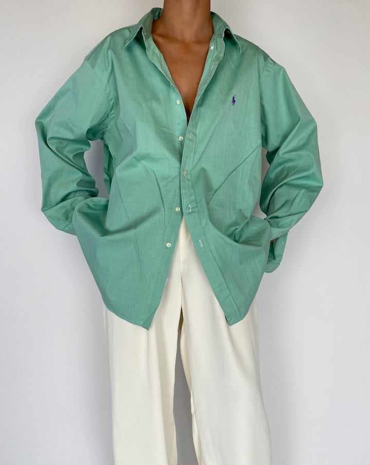 VINTAGE GREEN RALPH LAUREN SHIRT 2257
