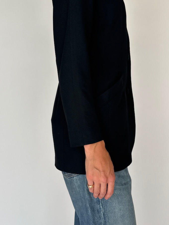 Vintage Structured Black Blazer