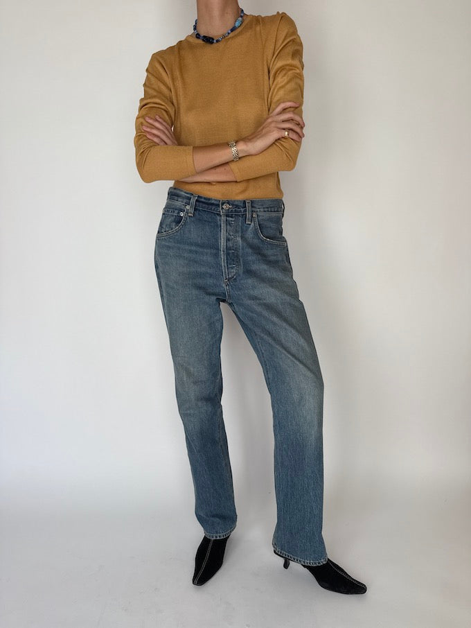 Vintage Knit Long-sleeve in Camel