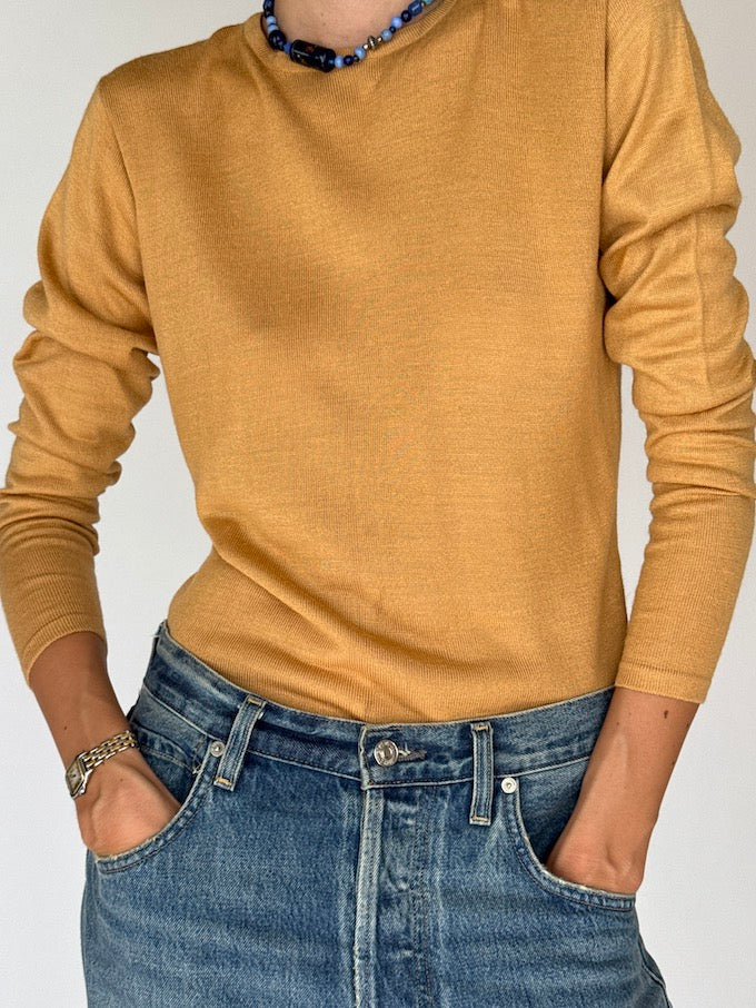 Vintage Knit Long-sleeve in Camel