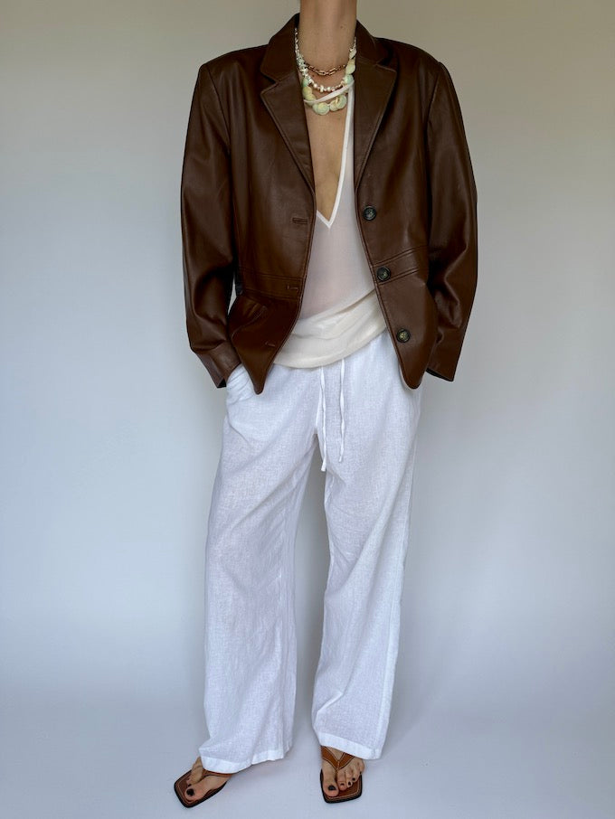 Vintage leather jacket brown 6201