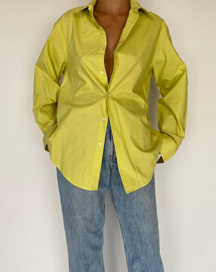 VINTAGE LIME GREEN DKNY SHIRT 2265
