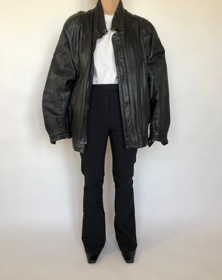 VINTAGE OVERSIZED BOXY LEATHER JACKET 344
