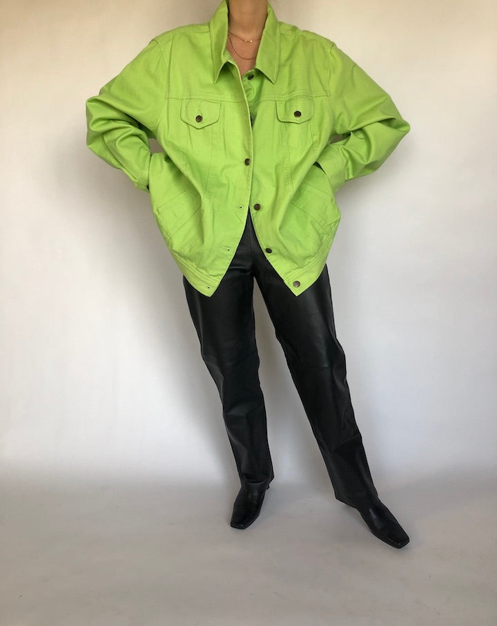 VINTAGE GREEN DENIM JACKET 308