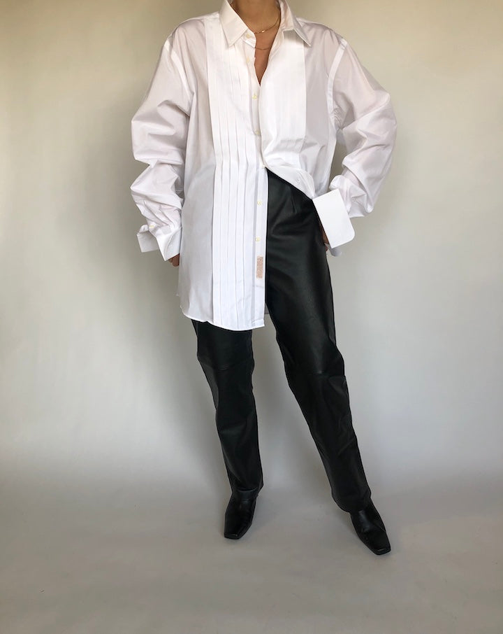 VINTAGE OVERSIZED PLEATED SHIRT 309