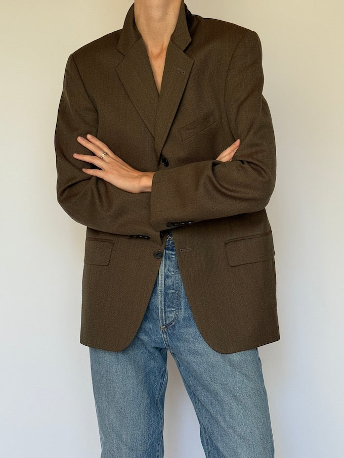 Vintage 100% Wool Single-Breasted Blazer 6616