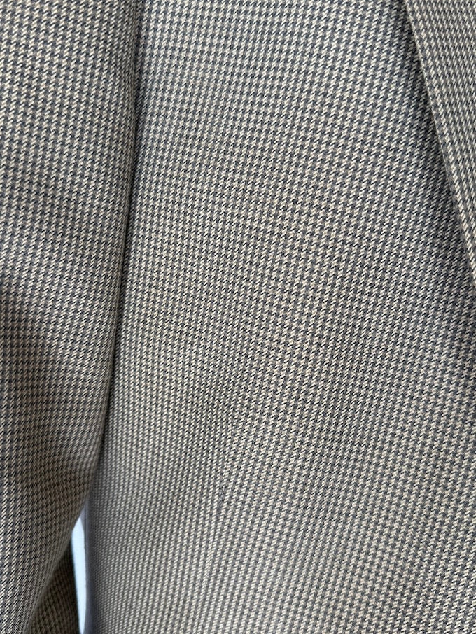 VINTAGE HOUNDSTOOTH BLAZER BEIGE 5961