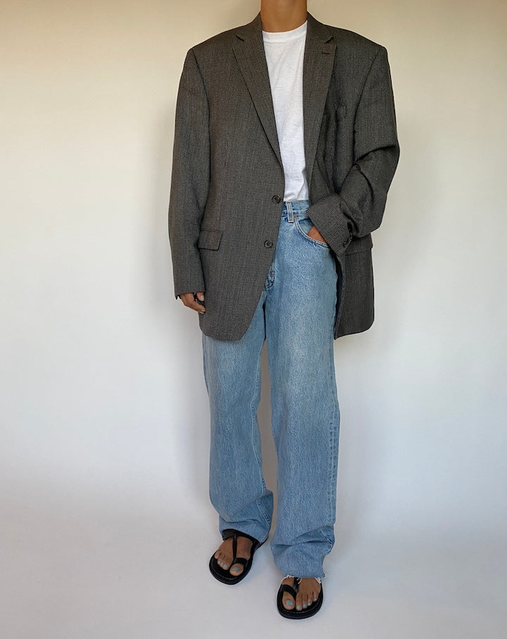 VINTAGE ALPACA AND SILK BLAZER 1498