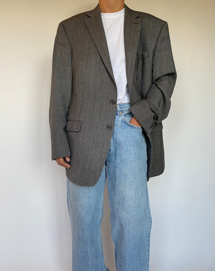 VINTAGE ALPACA AND SILK BLAZER 1498