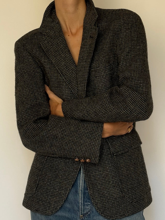 Vintage Houndstooth Blazer 6621