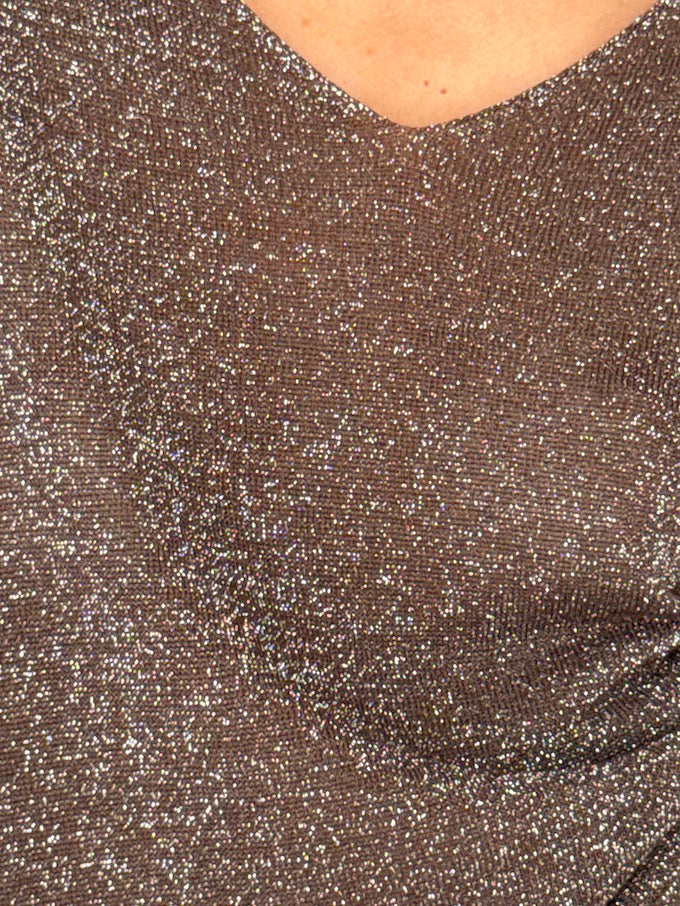 Vintage Shimmering Top Brown 6419