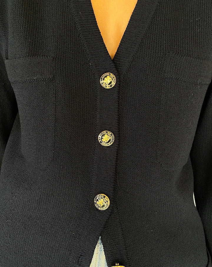 VINTAGE NAVY CARDIGAN 2290
