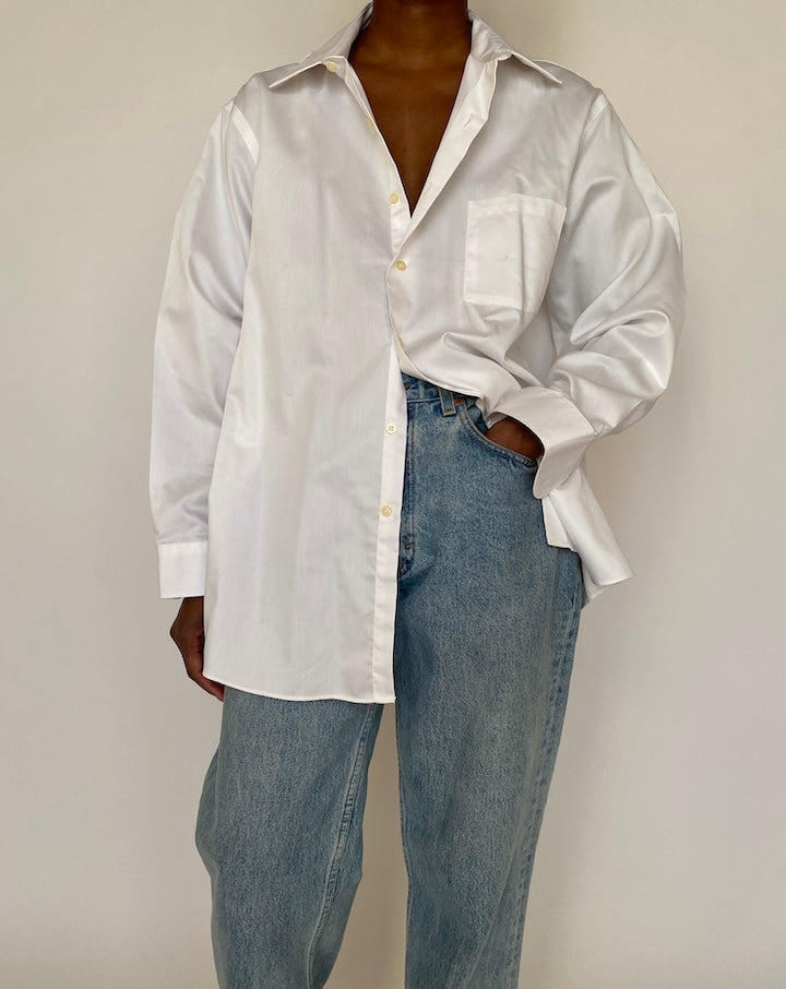 VINTAGE WHITE OVERSIZED SHIRT 4241