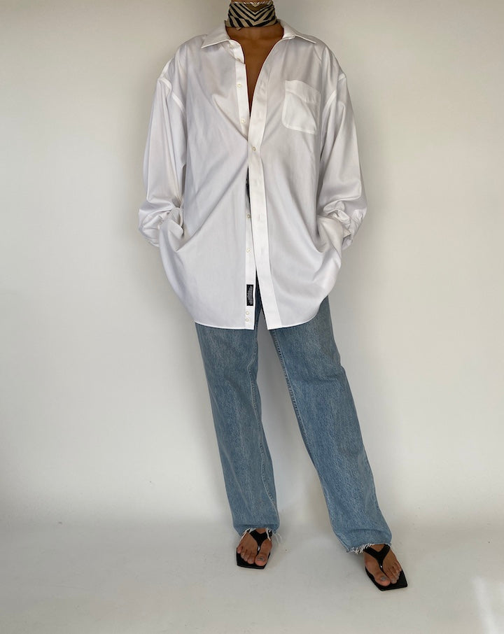 VINTAGE WHITE OVERSIZED SHIRT 2293