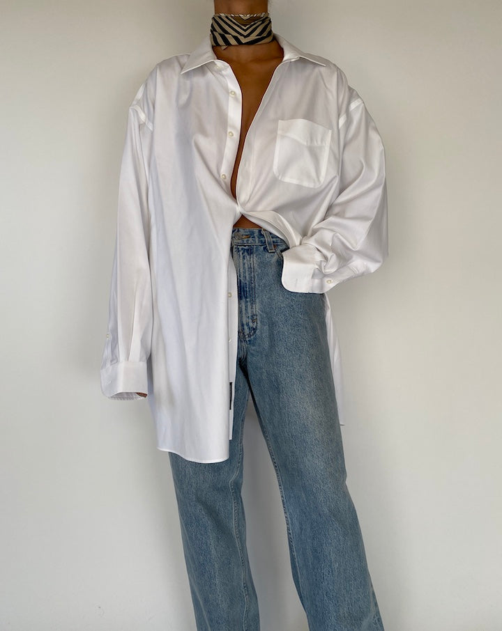 VINTAGE WHITE OVERSIZED SHIRT 2293