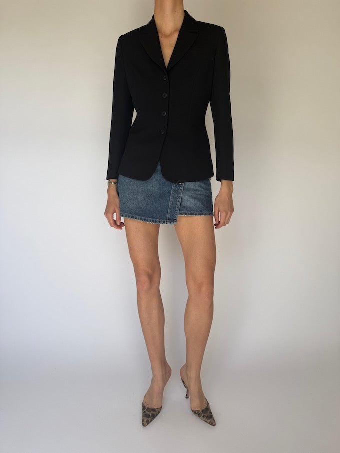 Vintage fitted blazer black 6015
