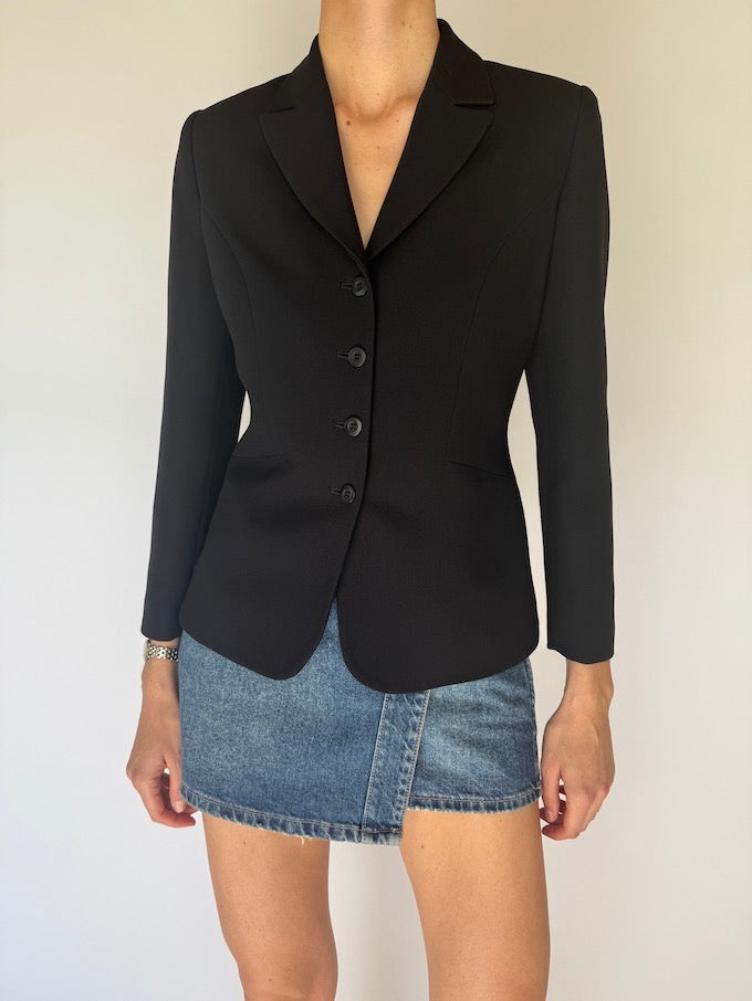 Vintage fitted blazer black 6015
