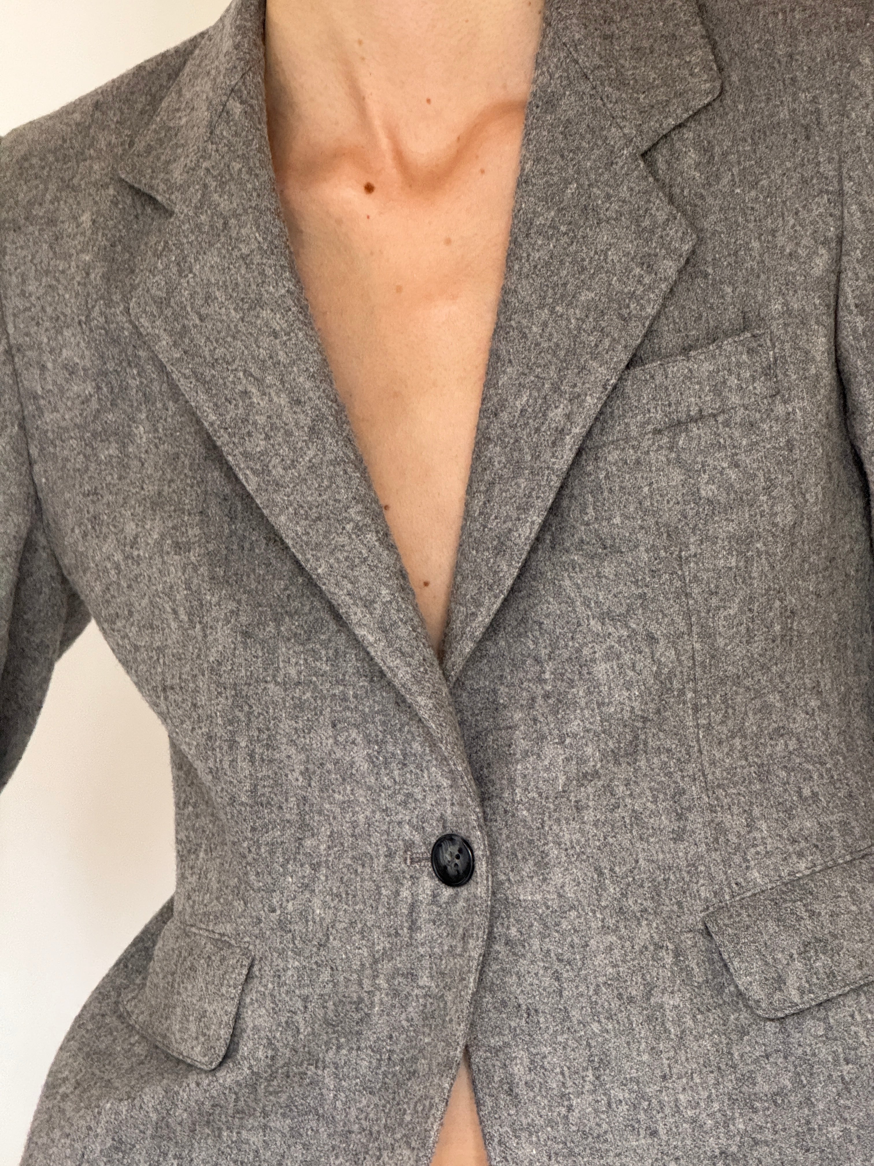 Vintage 100% wool fabric close-up