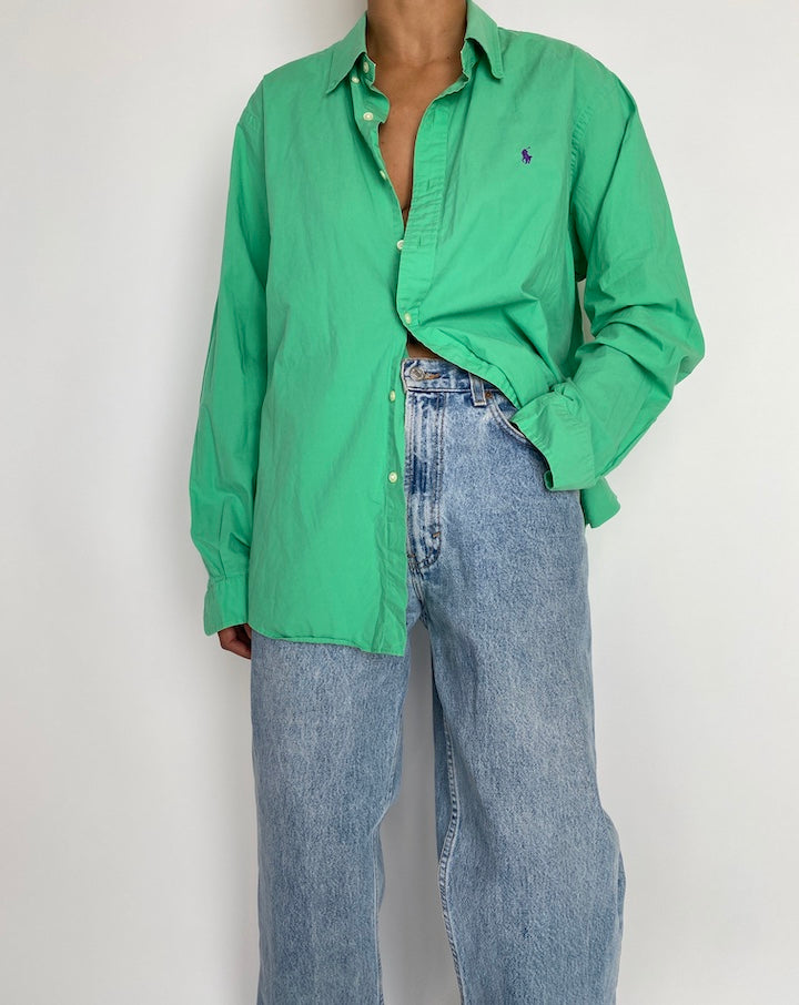 VINTAGE GREEN RALPH LAUREN SHIRT 2820