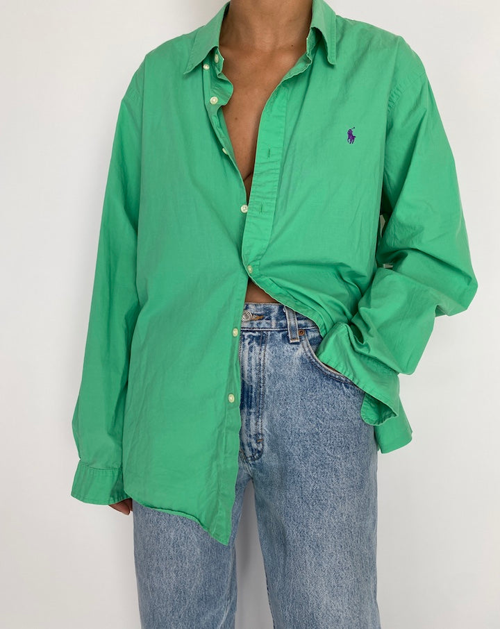 VINTAGE GREEN RALPH LAUREN SHIRT 2820