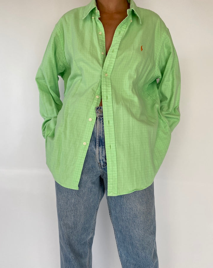 VINTAGE LIGHT GREEN RALPH LAUREN SHIRT 2305