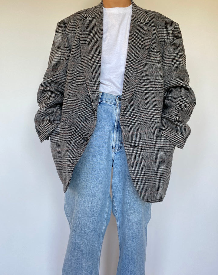 VINTAGE GREY BLAZER IN A CAMEL HAIR 1495-2